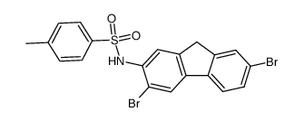 N-(3,7-dibromo-fluoren-2-yl)-toluene-4-sulfonamide结构式