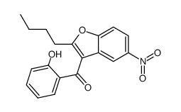 2-(n-butyl)-3-(2-hydroxybenzoyl)-5-nitrobenzofuran结构式