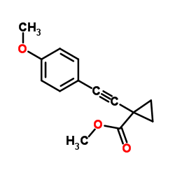 Methyl 1-[(4-methoxyphenyl)ethynyl]cyclopropanecarboxylate Structure