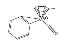 (η6-toluene)Cr(CO)2(η2-benzene)结构式