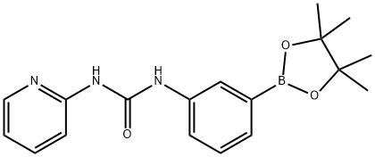 3-(吡啶-2-基脲基)苯硼酸频哪醇酯结构式