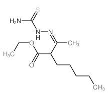 ethyl 2-[N-(carbamothioylamino)-C-methyl-carbonimidoyl]heptanoate Structure