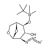 β-D-Glucopyranose, 1,6-anhydro-2-azido-2-deoxy-4-O-[(1,1-dimethylethyl)dimethylsilyl]结构式