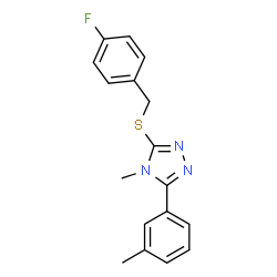 4-fluorobenzyl 4-methyl-5-(3-methylphenyl)-4H-1,2,4-triazol-3-yl sulfide Structure