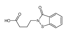 4-(3-oxo-1,2-benzothiazol-2-yl)butanoic acid Structure
