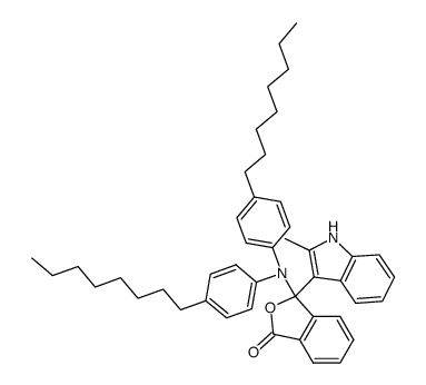 3-(2-methyl-3-indolyl)-3-[N,N-bis-(4-octylphenyl)amino]phthalide Structure