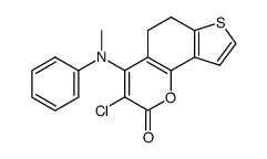 3-chloro-4-(methyl(phenyl)amino)-5,6-dihydro-2H-thieno[2,3-h]chromen-2-one结构式