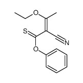 O-phenyl 2-cyano-3-ethoxybut-2-enethioate结构式