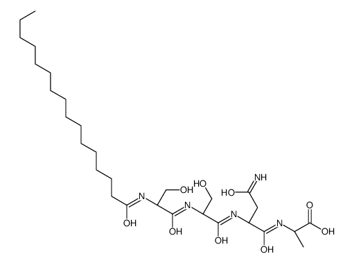 N-palmitoyl-seryl-seryl-asparaginyl-alanine结构式