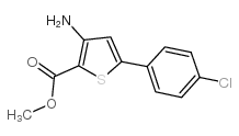 3-氨基-5-(4-氯苯基)噻吩-2-羧酸甲酯结构式