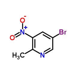 5-溴-2-甲基-3-硝基吡啶结构式