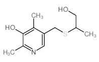 3-Pyridinol,5-[[(2-hydroxy-1-methylethyl)thio]methyl]-2,4-dimethyl- Structure