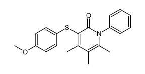 3-(4-methoxyphenyl)sulfanyl-4,5,6-trimethyl-1-phenylpyridin-2-one结构式
