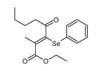 ethyl 2-methyl-4-oxo-3-phenylselanyloct-2-enoate结构式
