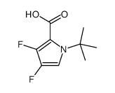 1-tert-butyl-3,4-difluoropyrrole-2-carboxylic acid结构式