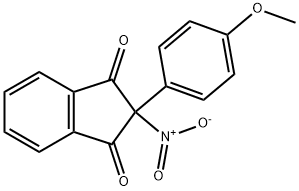 2-(4-methoxy-phenyl)-2-nitro-indan-1,3-dione Structure