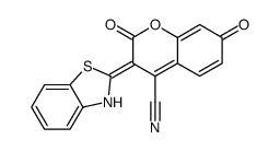 3-(3H-1,3-benzothiazol-2-ylidene)-2,7-dioxochromene-4-carbonitrile结构式