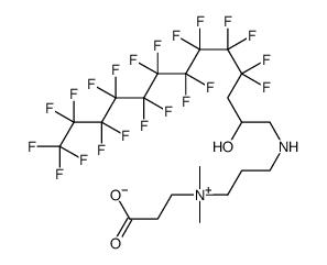 (2-carboxylatoethyl)[3-[(4,4,5,5,6,6,7,7,8,8,9,9,10,10,11,11,12,12,13,13,13-henicosafluoro-2-hydroxytridecyl)amino]propyl]dimethylammonium结构式