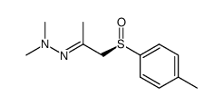 (R)-1,1-dimethyl-2-(1-(p-tolylsulfinyl)propan-2-ylidene)hydrazine结构式