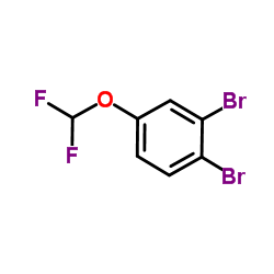 1,2-Dibromo-4-(difluoromethoxy)benzene结构式