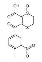 3-<4-Methyl-3-nitro-benzoyl>-1-oxo-1λ4-5.6-dihydro-<1.4>dithioxin-2-carbonsaeure Structure