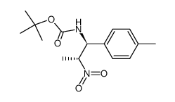 (1S,2R)-1-(4-methylphenyl)-2-nitropropyl-carbamic acid tert-butyl ester Structure