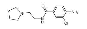 4-amino-3-chloro-N-(2-pyrrolidin-1-ylethyl)benzamide结构式