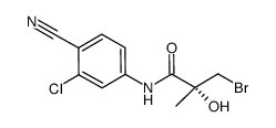 (2R)-3-bromo-N-[3-chloro-4-cyanophenyl]-2-hydroxy-2-methylpropanamide结构式