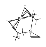 [(1,1'-bis(di-tert-butylphosphanyl)ferrocene)Ni(η2-C2H4)] Structure
