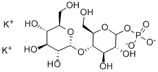 4-O-ALPHA-D-吡喃葡萄糖基-ALPHA-D-吡喃葡萄糖 1-(磷酸二氢酯)二钾盐结构式