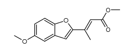 methyl 3-(5-methoxybenzofuran-2-yl)but-2-enoate Structure