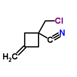 1-(Chloromethyl)-3-methylenecyclobutanecarbonitrile Structure