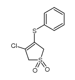 4-chloro-3-(phenylthio)-3-sulfolene Structure
