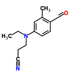2-Methyl-N-ethyl-N-(2-cyanoethyl)-4-aminobenzaldehyde Structure