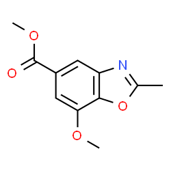 2-甲基-7-甲氧基苯并噁唑-5-甲酸甲酯结构式