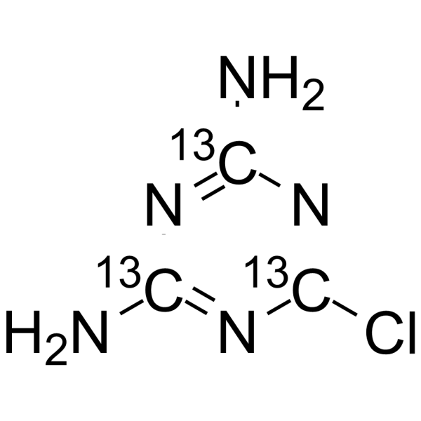 Desethyl-desisopropyl Atrazine-C3 Structure