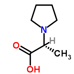 (R)-2-(1-吡咯烷基)丙酸结构式