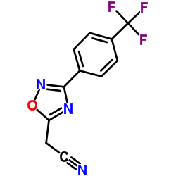 {3-[4-(Trifluoromethyl)phenyl]-1,2,4-oxadiazol-5-yl}acetonitrile Structure