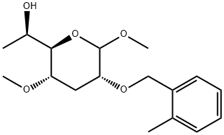 allo-Heptopyranoside, methyl 3,7-dideoxy-4-O-methyl-2-O-(2-methylphenyl)methyl- Structure