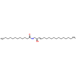 N-[(2R,3E)-2-Hydroxy-3-heptadecen-1-yl]dodecanamide Structure