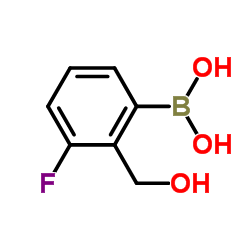 3-氟-2-(羟甲基)苯硼酸结构式