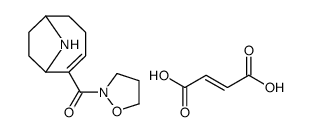 [(6R)-9-azabicyclo[4.2.1]non-4-en-5-yl]-(1,2-oxazolidin-2-yl)methanone,(E)-but-2-enedioic acid结构式