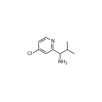 1-(4-氯吡啶-2-基)-2-甲基丙-1-胺结构式