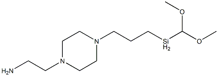 N-[3-(二甲氧基甲基硅烷基)丙基]-1-哌嗪乙胺结构式
