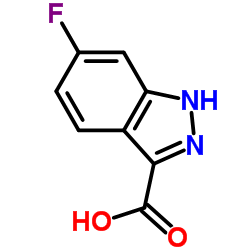 6-氟-1H-吲唑-3-羧酸结构式