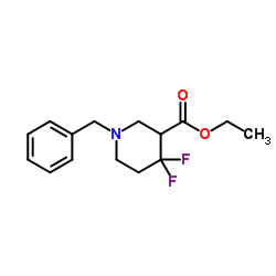 ethyl 1-benzyl-4,4-difluoropiperidine-3-carboxylate结构式