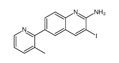 3-iodo-6-(3-methylpyridin-2-yl)quinolin-2-amine Structure