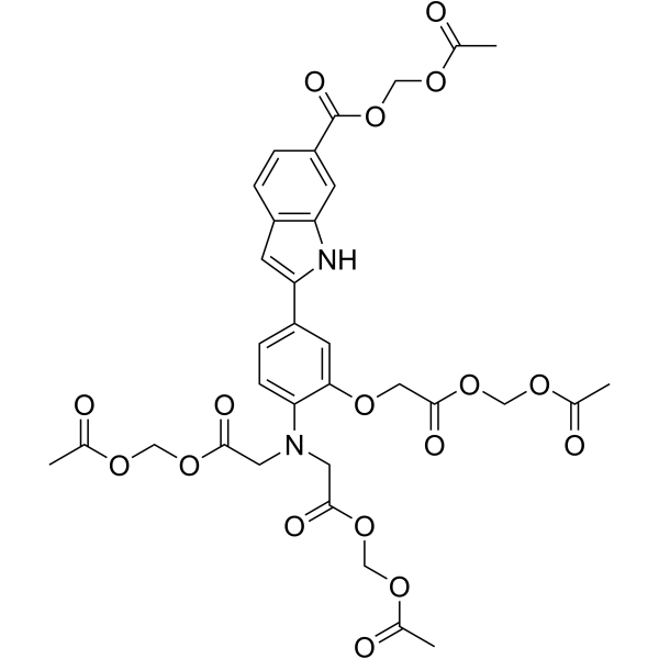 镁-吲哚-1乙酰氧甲酯结构式