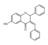 3-benzylidene-2-phenyl-6-hydroxy-2,3-dihydro-4H-1-benzopyran-4-one Structure