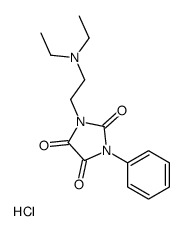 1-[2-(diethylamino)ethyl]-3-phenylimidazolidine-2,4,5-trione,hydrochloride Structure